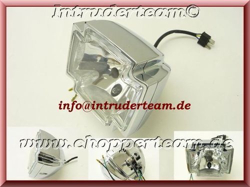 Main Headlight Gothic Chrom with clear glass