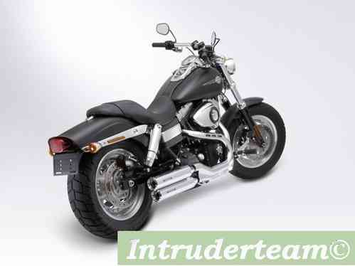 Auspuffanlage " UTAH " Slip on Edelstahl Harley Davidson Wide Glide ABE