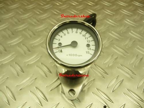 stainless steel tachometer D= 60mm, white dial, 15.000 rpm, 1:1 negative