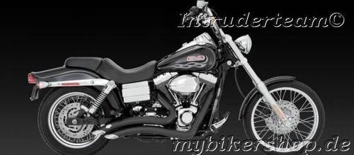 Exhaust Vance & Hines Big Radius 2in2 black Harley Dyna 06-11