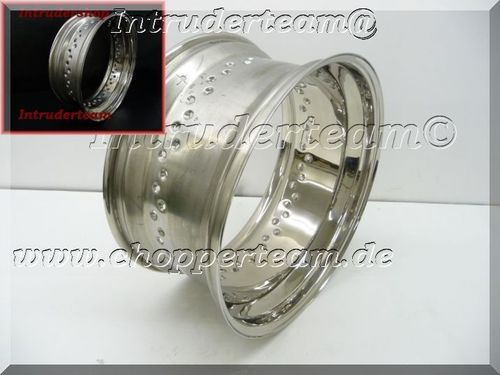 Rear Wheel Ssteel polished-chrom 15 inch VN800, VN900, VN1500