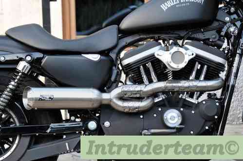 Auspuffanlage The Bomb Outline VA-Poliert Harley Davidson Sportster mit ABE