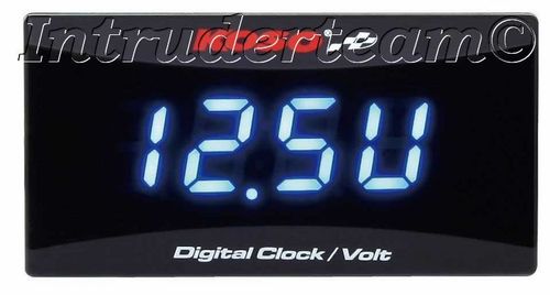 Volt meter/clock KOSO for all 12 Volt DC batteries