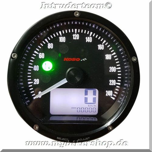 Digitaler Tachometer bis 240 Km/h, Schwarz. Mit ABE