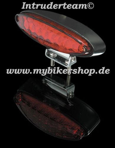 LED mini taillight, (with 255-978 red lens), housing black, with bracket