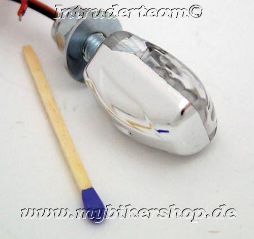 LED-Blinker mini PICCO, chrom, für hinten E-geprüft, Paar.