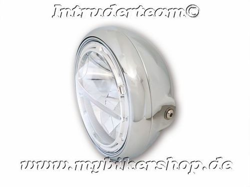 HD-STYLE LED-headlamp big one 7 inch, chrome side mount