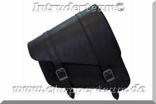 Satteltasche schwarz f. Rahmen, Sportster, 11,5 l Echt Leder