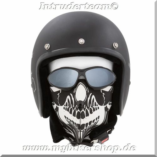 Facemaske Motorrad Mask "Skull schwarz"